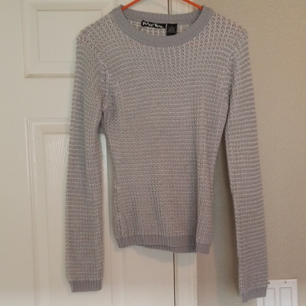 Grey knit sweater size medium
